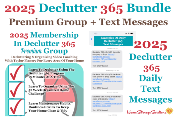 Get the 2025 Declutter 365 bundle of premium group plus text messages