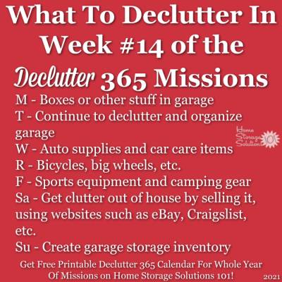 Organizing Week 14: The Garage