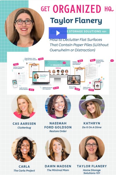 Are you ready to organize your life and streamline your home for good? If so, check out Get Organized HQ and get access to over 100 practical workshops for a stress-free home, including a workshop from me, Taylor!