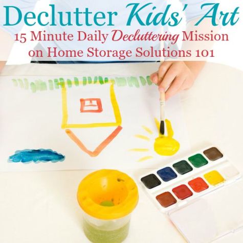 Organize  Manage kids artwork / Manage kids school papers / Paper Clutter  