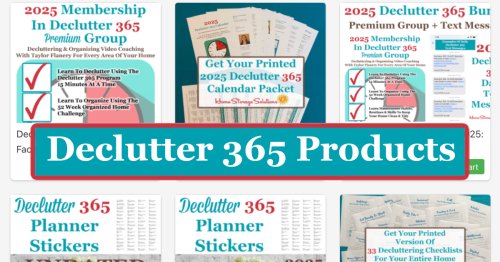 Declutter 365 products to help you declutter your home over the course of this year