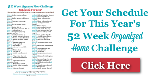 Get your schedule for this year's 52 Week Organized Home Challenge