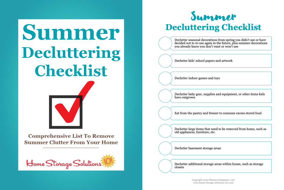You'll receive this free summer decluttering checklist once you sign up for the Home Storage Solutions 101 newsletter
