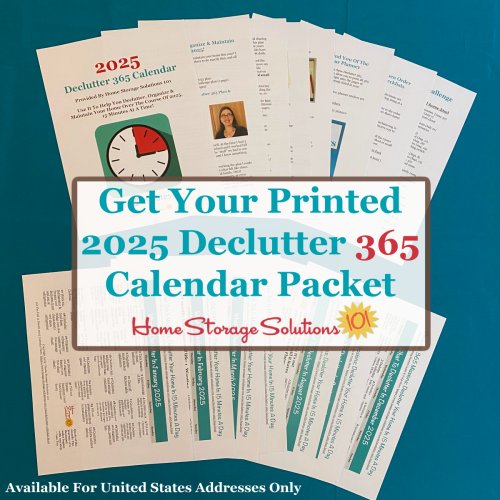 Get your printed 2025 Declutter 365 calendar packet