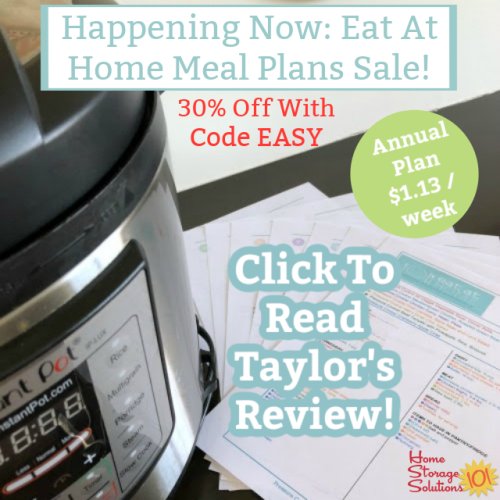 Click to read Taylor's review of Eat at Home meal plans, while the annual plan sale is happening now