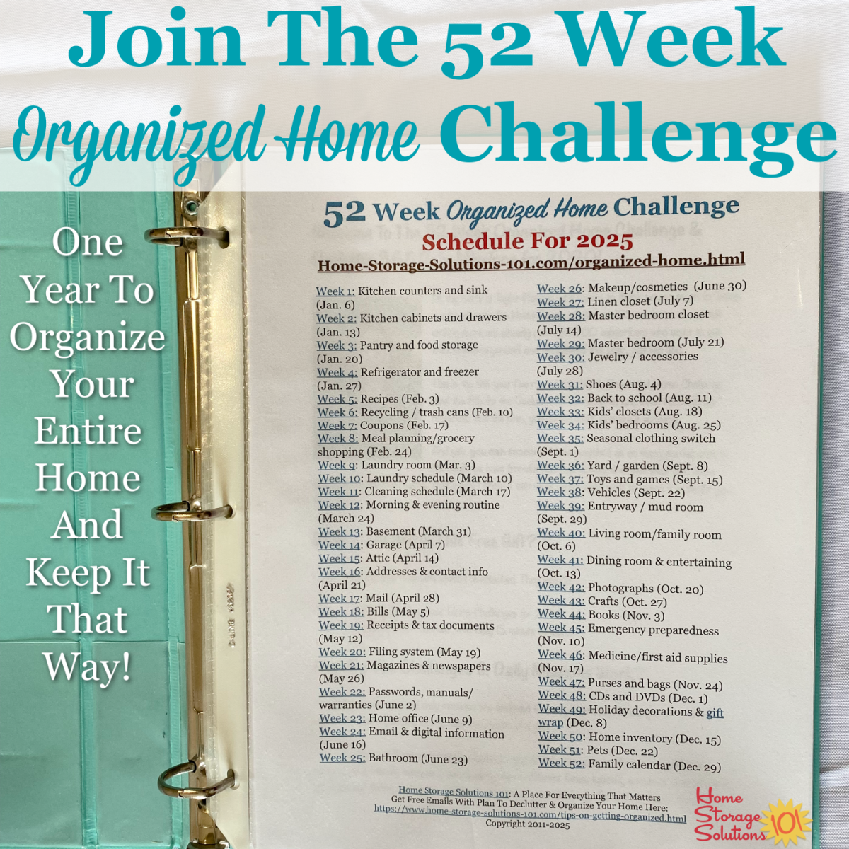 Join the 52 Week Organized Home Challenge