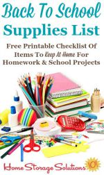 Organize School Supplies For Home Use