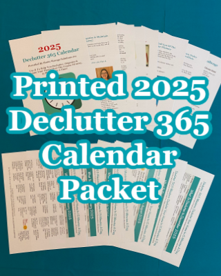 Printed 2025 Declutter 365 calendar packet