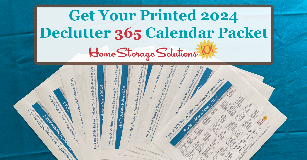 Get Your Printed 2024 Declutter 365 Calendar Packet