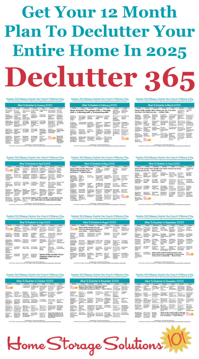 Declutter 365 Calendar 2025 Pdf