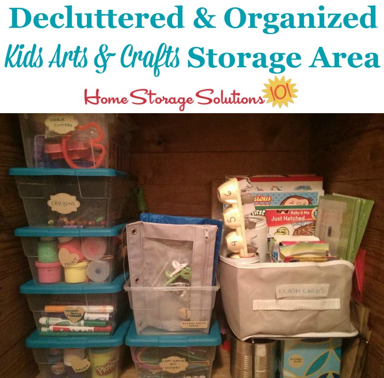 arts and crafts storage for kids