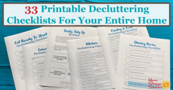 33 printable decluttering checklists for your entire home