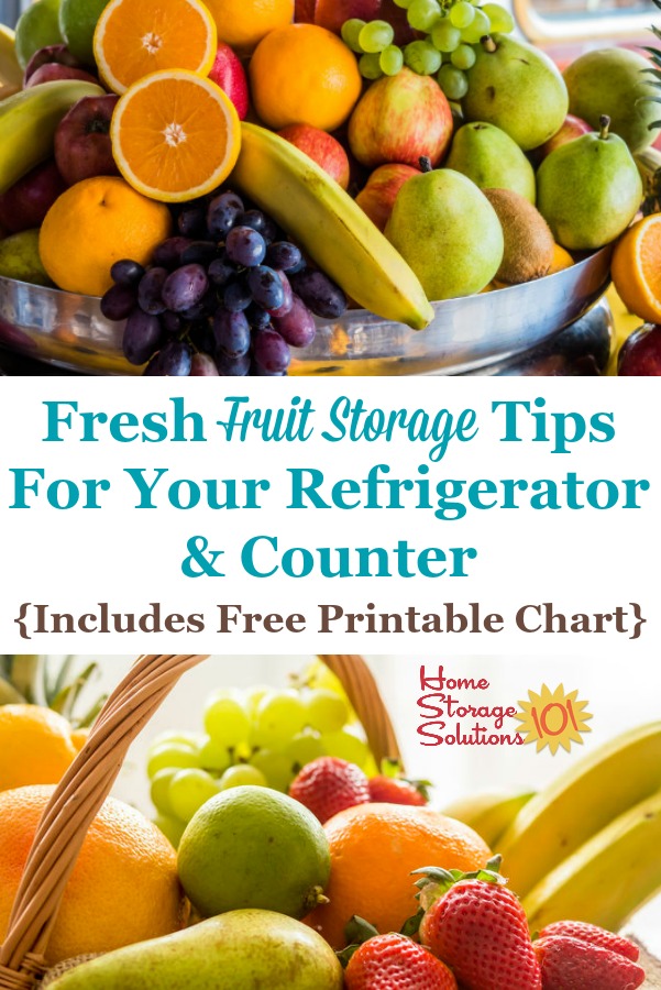 Fresh Fruit Storage Tips For Your Refrigerator & Counter {Includes Free  Printable Chart}