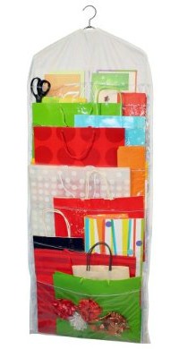 Gift Wrap Organizer - Storage for Wrapping Paper (All Sized Rolls), Gift  Bags, Bows, Ribbon and More - Organize Your Closet with this Hanging Bag 