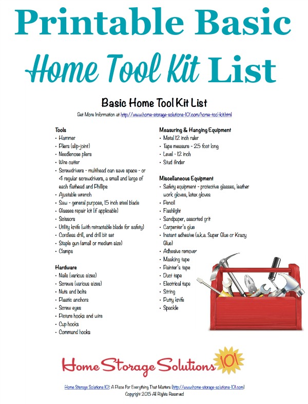 Basic Home Tool Kit List Make Sure You Have The Essentials