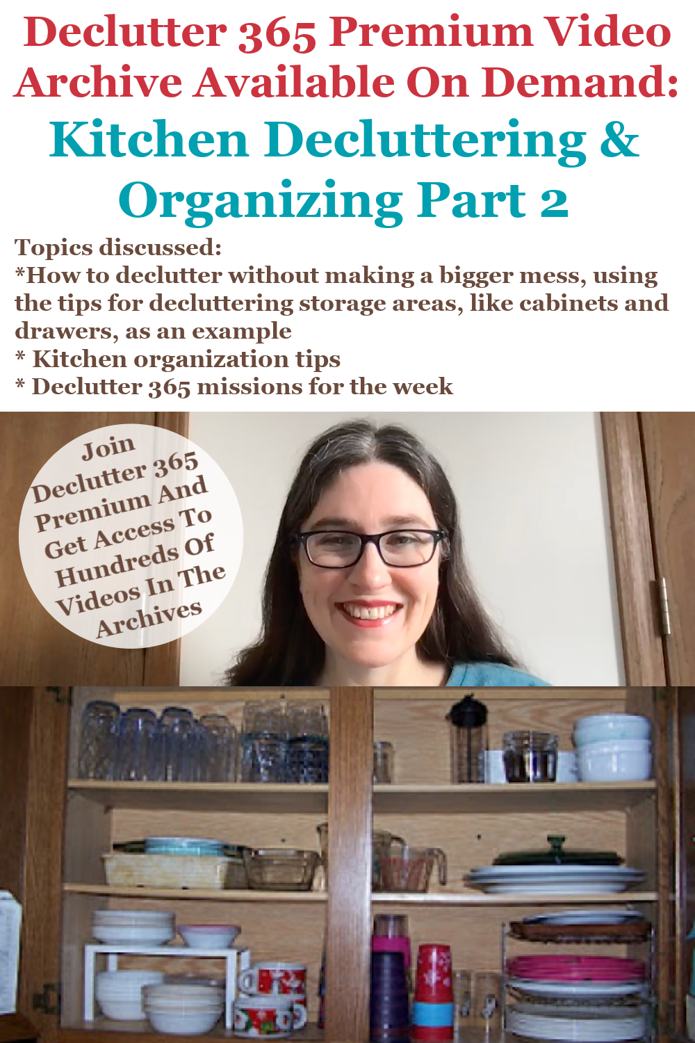 Organization Ideas for the Home, Topics