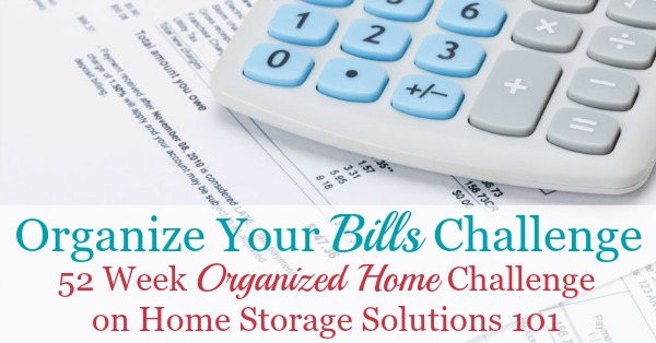 how to organize your bills in one afternoon