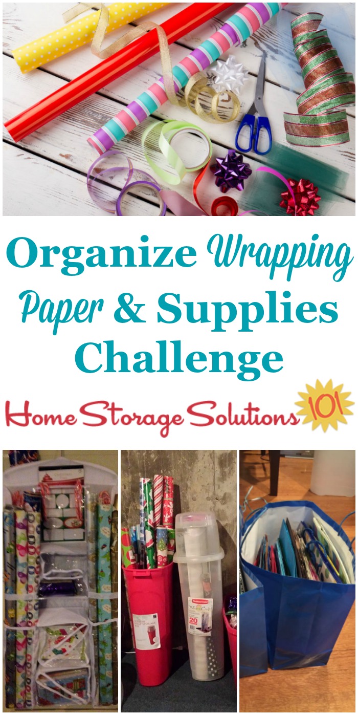 How To Organize Wrapping Paper & Gift Bags