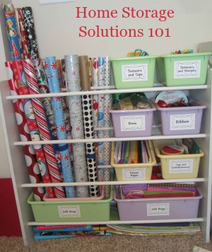 8 Easy Wrapping Paper Storage Ideas