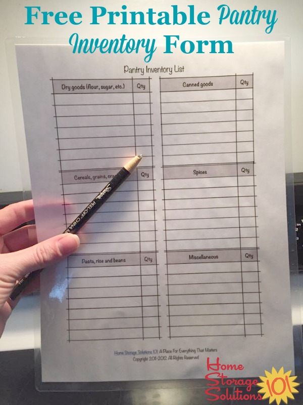 Free Printable Pantry List: Keep An Inventory And Stay Organized