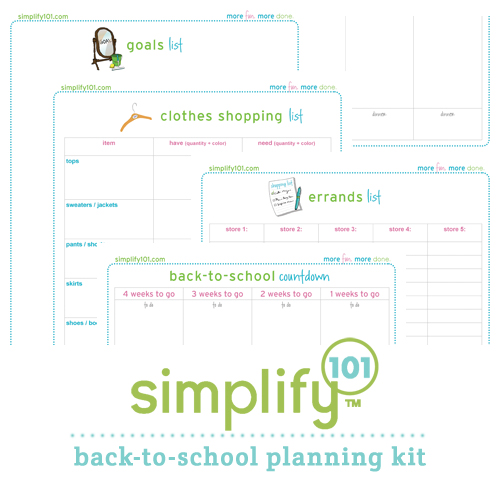 back to school planning kit