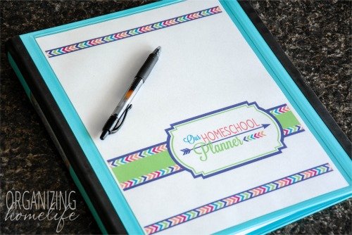 homeschool planner cover