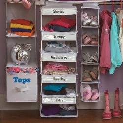 school week clothes organizer