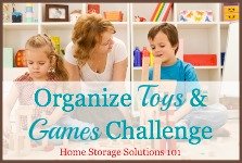 organize toys and games challenge