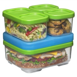 Rubbermaid Lunch Box Sandwich Kit Food Storage Dishwasher Safe Container  Green (Pack Of 2) 