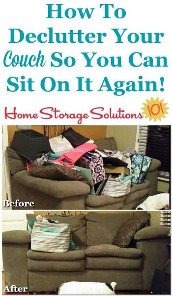 Clean & Declutter Under Couch & Between Couch Cushions