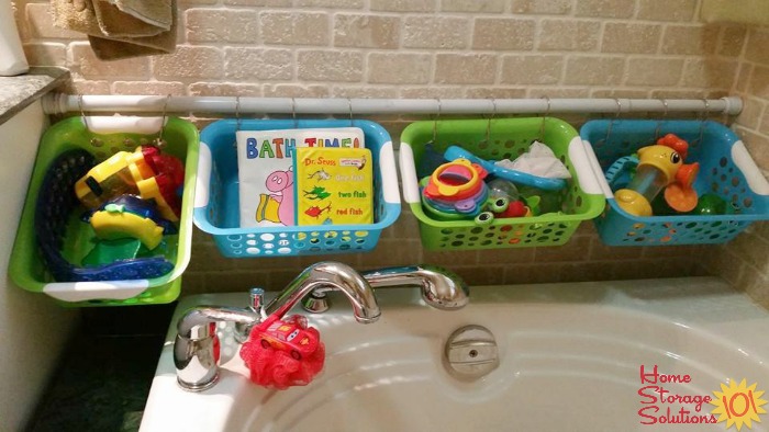bathtub toy basket