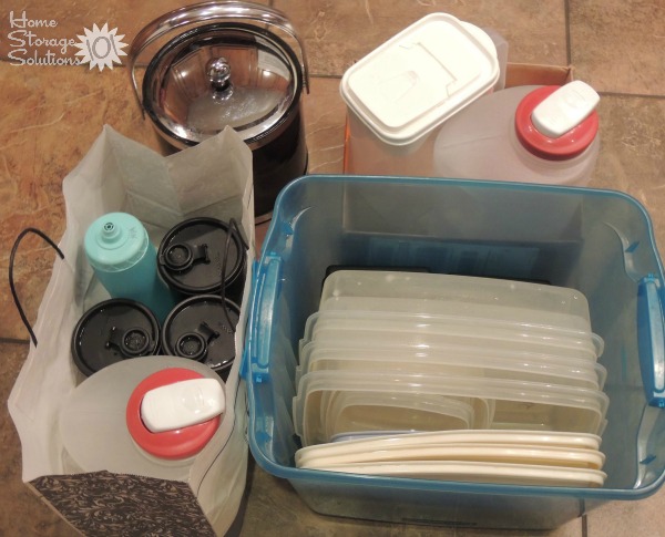 Organised by Sally - I'm a big believer in using what you have but  sometimes you just need to invest in some good quality organising products.  1. Glass (nesting) tupperware. I used