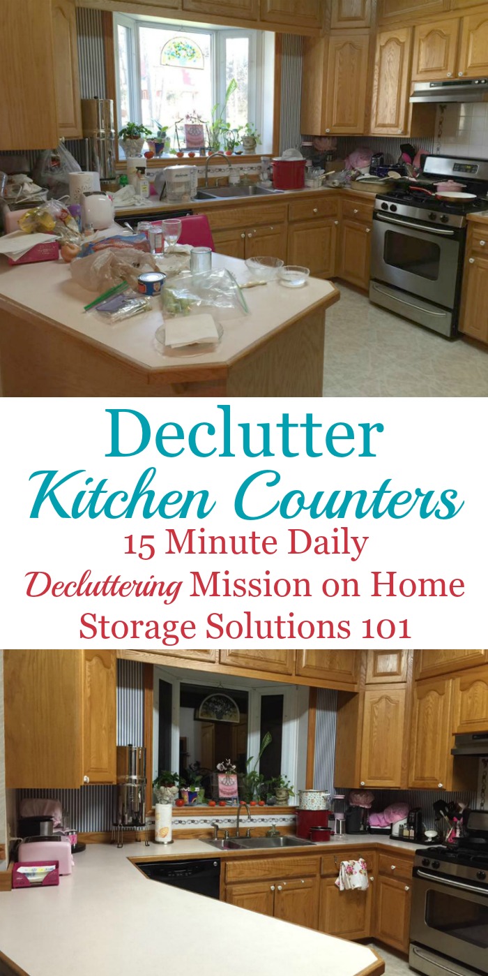 Declutter Kitchen Counters Mission Pinterest Image 