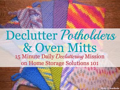 How To Declutter Potholders & Oven Mitts