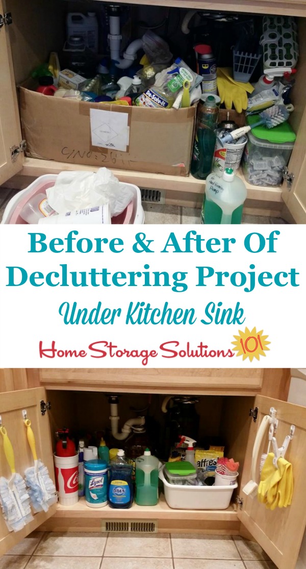 How to organize under the kitchen sink according to decluttering