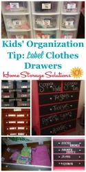 Kids Bedroom &Amp; Closet Organization Idea: Use Clothing Drawer Labels
