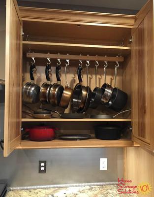 Hanging Cookware Ideas in 2023  Kitchen cabinet organization