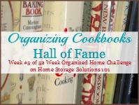 organizing cookbooks hall of fame