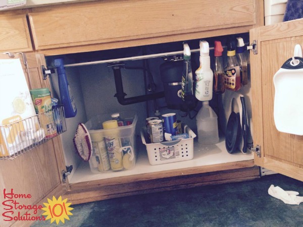 IHeart Organizing: Doubling up on Under the Sink Storage Space