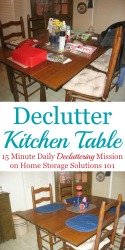 Declutter Kitchen Table