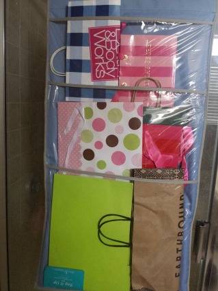 Gift Bag Organizer - Storage for Gift Bags, Bows, Ribbon and More
