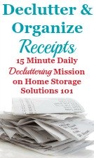 Declutter & Organize Receipts