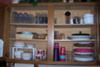 Organized plates and bowls cabinet